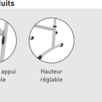 Chaise SAKI HR en Bois - Assise et Dossier Blueprotech® avec Piètement Époxy Réglable - T3 à T6