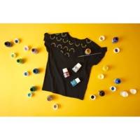 Flacon 45 ml Peinture SETACOLOR opaque pour textiles NOIR JAIS moiré