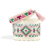 Boîte Pix Trésor 2 Bracelets à Coudre Rose - Blanc
