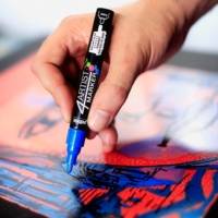 Boîte métal 12 Marqueurs peinture 4ARTIST pointe ogive 4 mm