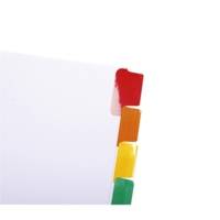 Intercalaires carte blanche 160g avec onglets couleurs renforcés - 12 positions - A4 - Blanc