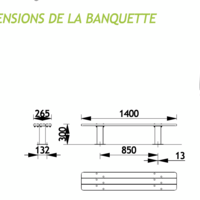 Banquette enfant BAMBUL d'extérieur 3 places bois verni naturel