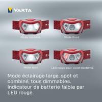 Lampe frontale LED "Outdoor Sports H20 Pro" rouge/gris