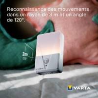 Twin pack Veilleuse avec détecteur de Mouvement Puissance LED jusqu'à 17 lumens