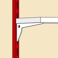 Crémaillère simple blanc entraxe 50mm - Gedimat - AFBAT