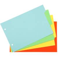 Intercalaires pour fiches bristol carte lustrée 225g 4 positions - A5 148x210mm