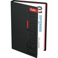 Agenda scolaire spécial BAC 12x18 cm journalier couv pvc ouatinée Noir