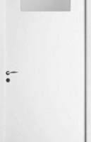 Porte de service acier laqué PST19 finition blanche dormant 54 mm - 215 x 90 cm - Gedimat - ZILTEN
