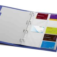 Classeur anneaux pour cartes de visite VISIFIX, A4 avec 20 pochettes (400 CV)