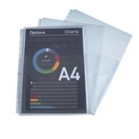 Sachet de 10 pochettes à soufflet avec rabat - polypropylène 20/100e - A4 - Cristal - EXACOMPTA