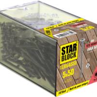 Vis STARBLOCK terrasse inox A2 double filet tête réduite 5 x 50 mm - Gedimat