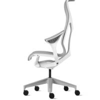 Fauteuil COSM haut dossier mineral Herman MILLER avec accoudoirs Leaf (feuille)