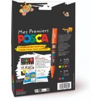 Coffret Mes Premiers 6 marqueurs Posca + 1 Livret - UNI-BALL