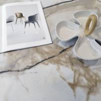 Table pliable Tambu 160x80cm marbre calcuta - intérieur - RestooTab