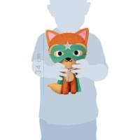 Kit pour Doudou en Feutrine Maxi Couz'in - Sacha Le Renard - H 32 Cm - AVENUE MANDARINE