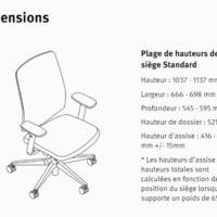 Fauteuil Verus dossier triflex graphite Herman MILLER avec accoudoirs