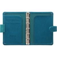 Mini organiseur Saffiano aqua-marine