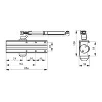 Ferme porte design hydraulique reversible argent avec bras standard - Gedimat - THIRARD