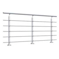 Kit garde-corps NEW RONDO alu anodisé - fixation au sol - Gedimat