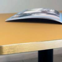 Plateau de table 70x70cm Ocre & laiton - RestooTab