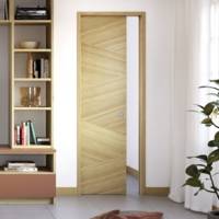 Porte coulissante pleine TORRES plaqué bois chêne - 204 X 73 cm - Gedimat