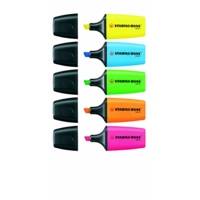 Bonbonne de 50 Surligneurs BOSS MINI Pointe biseautée Assortis