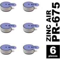Pack 6 Piles PR675 Zinc Air pour appareils auditifs (PR44)