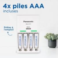 Eneloop Chargeur Basic Charger BQ-CC51 avec 4xAAA 800mAh