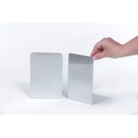 Lot de 2 Serre-livres en aluminium 12 x 12 x 17 cm Aluminium - MAUL