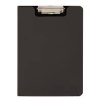 Porte-bloc à rabat A4 résistant en polypropylène noir