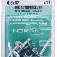 Vis autoperceuse tête fraisée empreinte Phillips en acier cémenté 4,8 x 32 mm - Gedimat - NORAIL