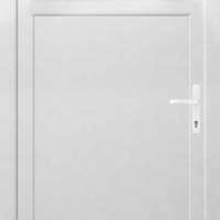 Porte de service PVC VALETTE blanc 1/4 vitrée gauche poussant - Gedimat - EUROPEN