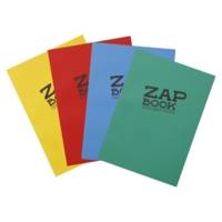 Zap book bloc d'esquisse recyclé 10,5x14,8 uni 80g 160 feuilles couvertures aléatoires
