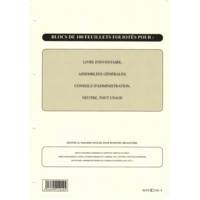 Classeur Reliure LIVRE D'INVENTAIRE Titre Doré + Recharge 100f