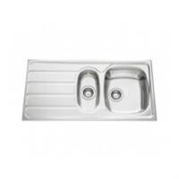 Evier à encastrer MONTEBELLO 1/2 cuve + 1 égouttoir inox lisse - Gedimat - JS