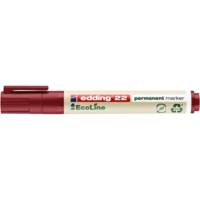 Marqueur Permanent Ecoline 22 Rechargeable Rouge Pointe Biseautée 1-5 mm