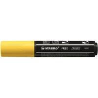 Marqueur pointe large FREE acrylic T800C jaune - STABILO