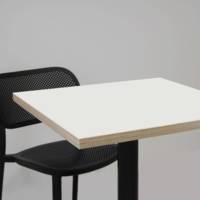 Plateau de table 90x90cm Blanc bois - RestooTab