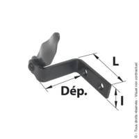 Tourniquet marseillais sur platine à visser zingué blanc 50mm - Gedimat - AFBAT
