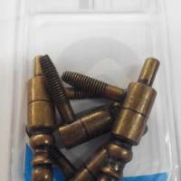 Fiche à visser rustique bronze diam.13mm haut.93mm sous coque de 2 pièces - Gedimat - INTERGES.COM