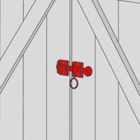 Fermeture de volet + support noir - 130mm - Gedimat