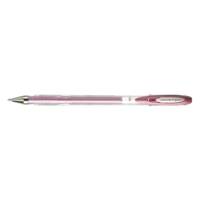 Roller encre gel Signo UM120NM pointe moyenne 0,7mm rose métal - Uni-Ball