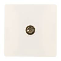 Prise TV D9,52mm blanche - Gedimat - DIWONE