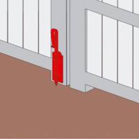 Verrou de barrière à crosse rustique noir - 300mm - Gedimat