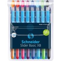 Stylo à bille Slider Basic Pointe Extra Large Colours Pochette 8 - SCHNEIDER