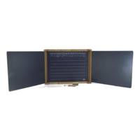 Tableau Mural Triptyque en Bois Ouvert 156x43 cm - Teinté Chene