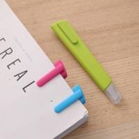 Cutter fun et fin 13 lames, vert  - capuchon plastique