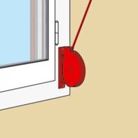 Enrouleur pivotant réglable blanc et sangle de 5,8m - Gedimat