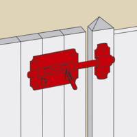 Verrou de box porte-cadenas avec gâche Ø12 mm - inox - Gedimat - AFBAT