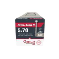 Vis technique TORX zingué blanc - 4 x 30 mm - boîte de 500 pièces - Gedimat - GEDIMAT PERFORMANCE PRO